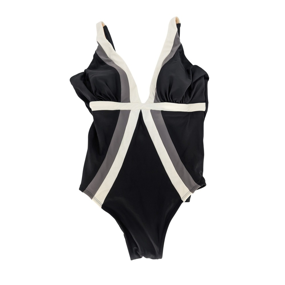 Miraclesuit Spectra Trilogy One Piece Women 10 Black Colorblock Slimming Classic - Picture 2 of 12